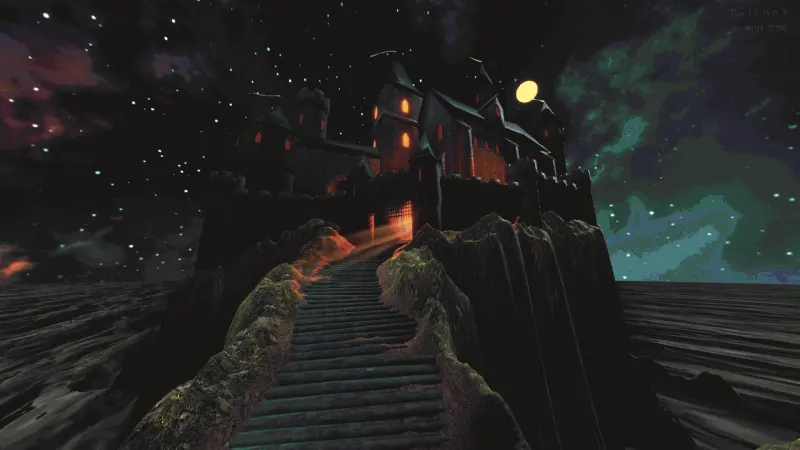 The keep above Saltgrave beneath the moon